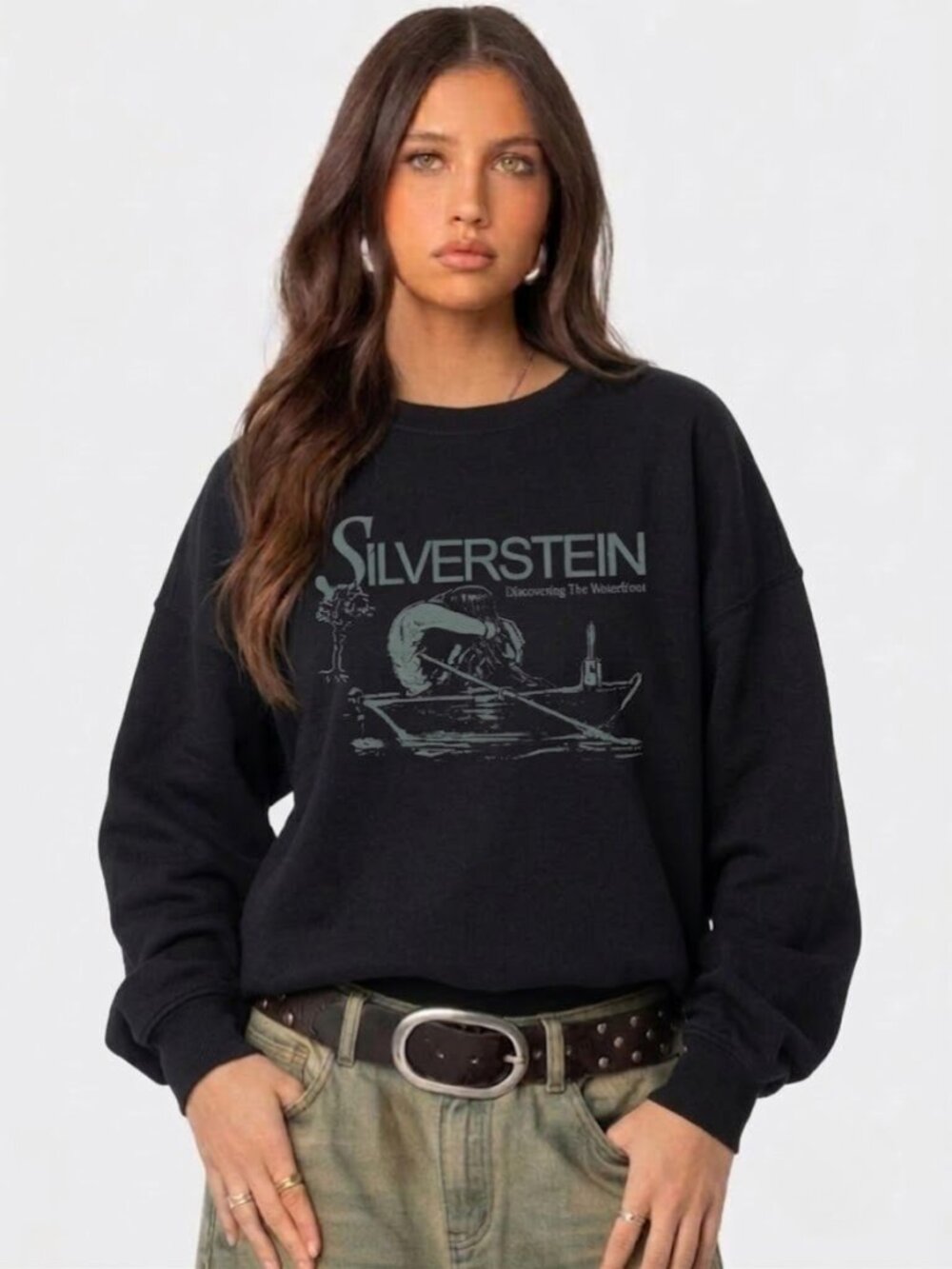 Silverstein Band Graphic Sweatshirt Emo Rock Style Black Unisex Crewneck